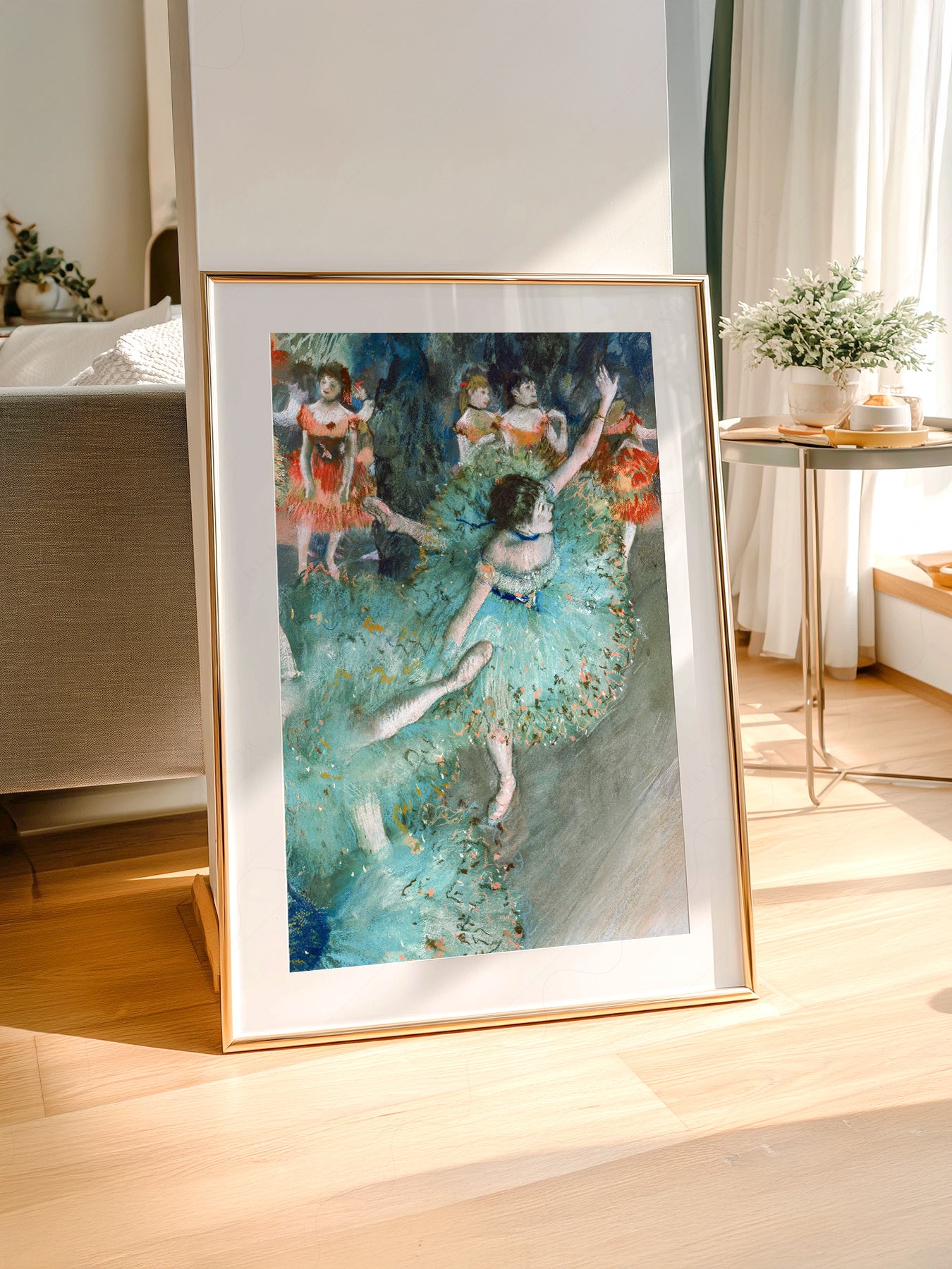 Children's wall art – Edgar Degas Swaying Dancer in a Scandi-style nursery