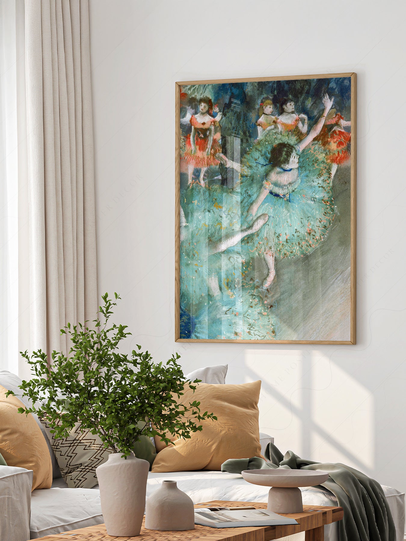 Close-up of Edgar Degas Swaying Dancer nursery print on Premium Matte Paper