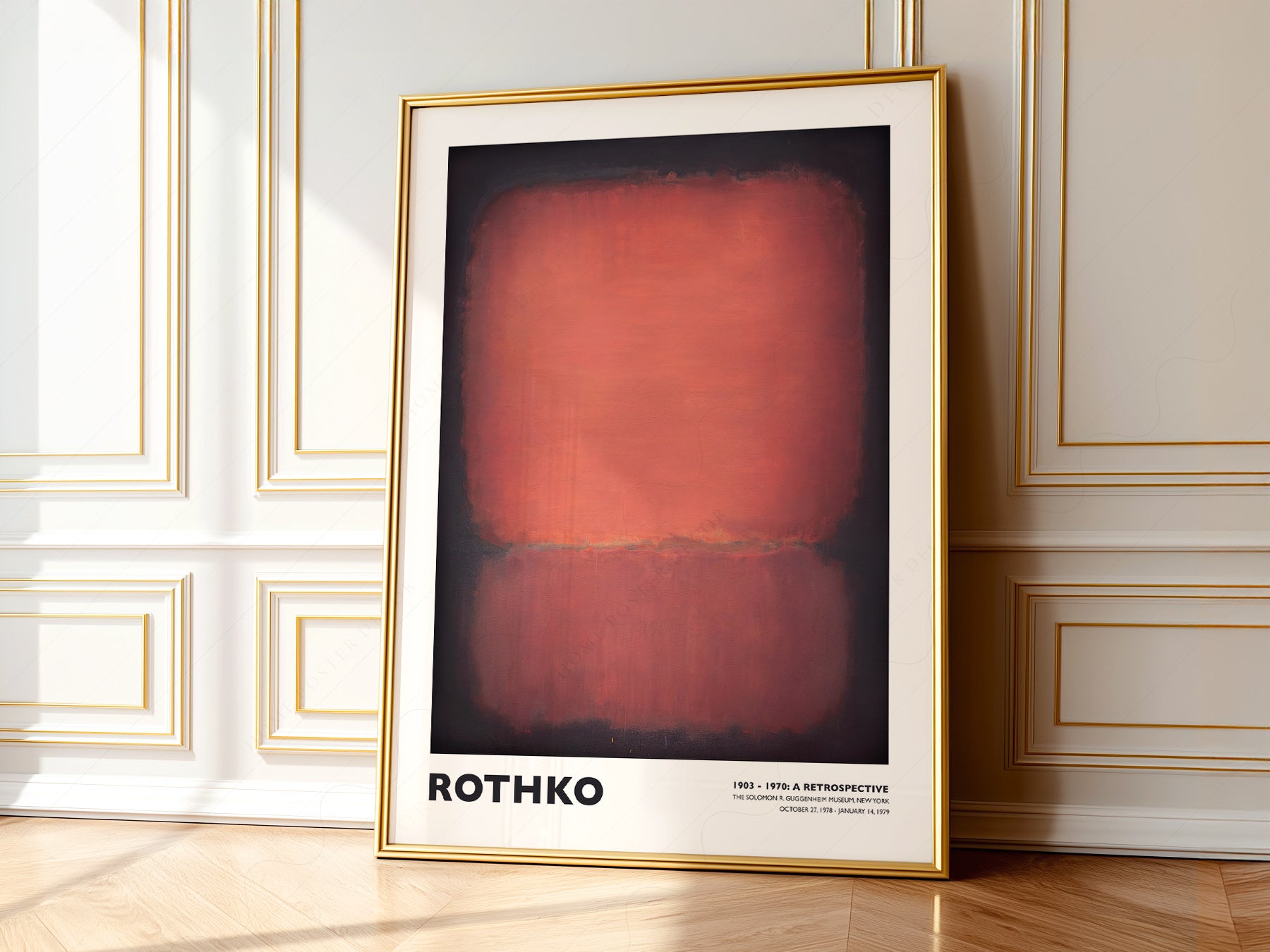 Close-up of Mark Rothko Untitled Red and Black archival print on Premium Matte Paper
