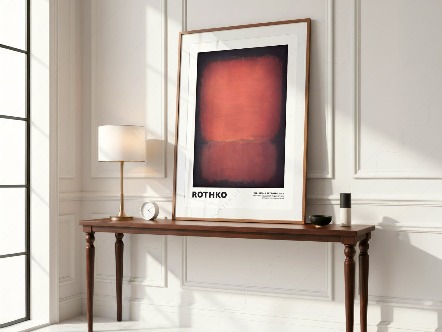 Mark Rothko Untitled Red and Black in a light-filled Japandi-inspired living space