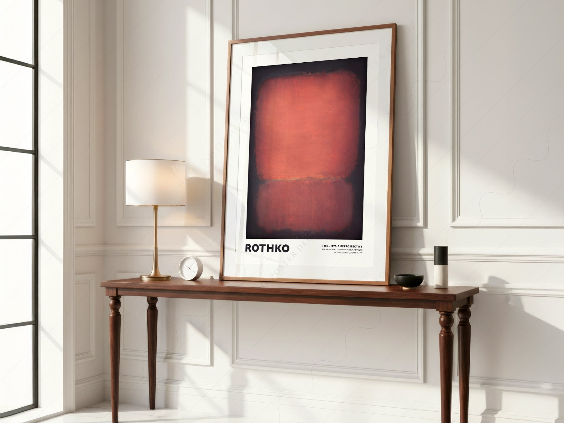 Mark Rothko Untitled Red and Black in a light-filled Japandi-inspired living space