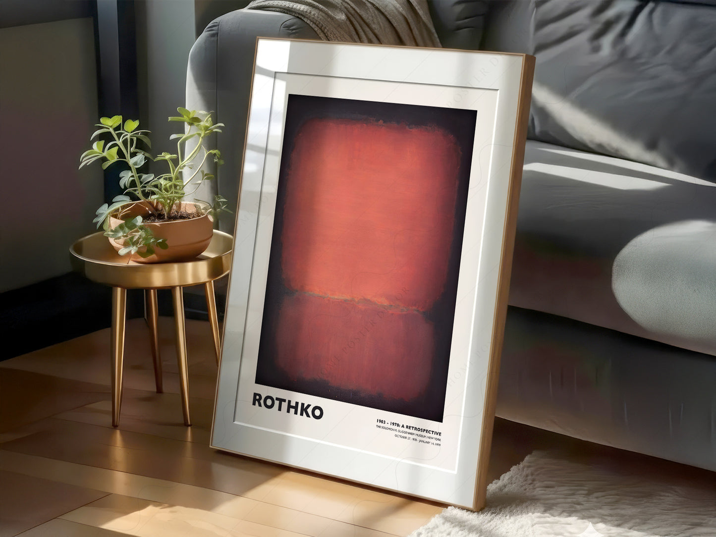 Mark Rothko Untitled Red and Black print on 100% Cotton Matte Paper – texture detail