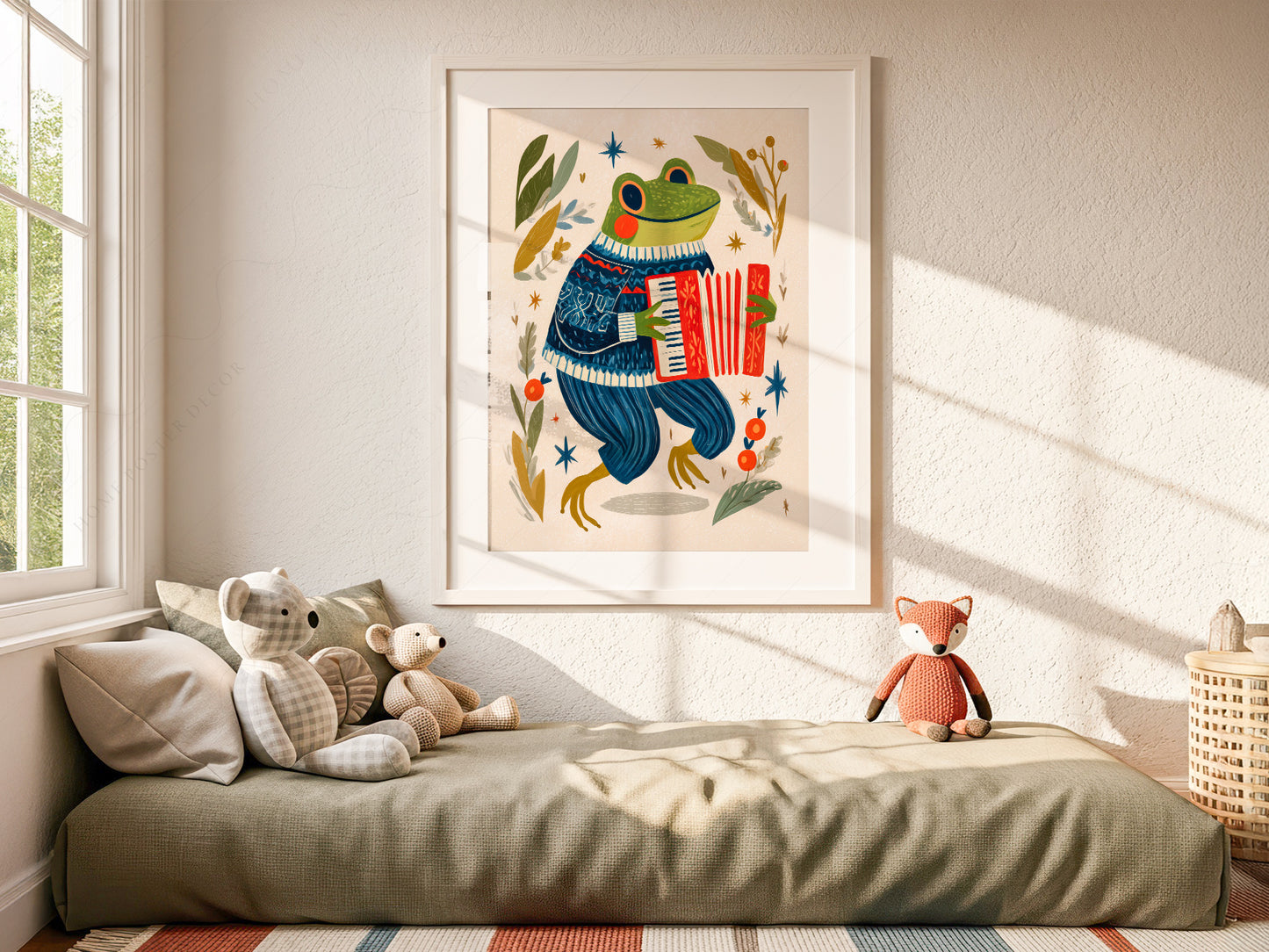 Accordion Frog Nursery Art
