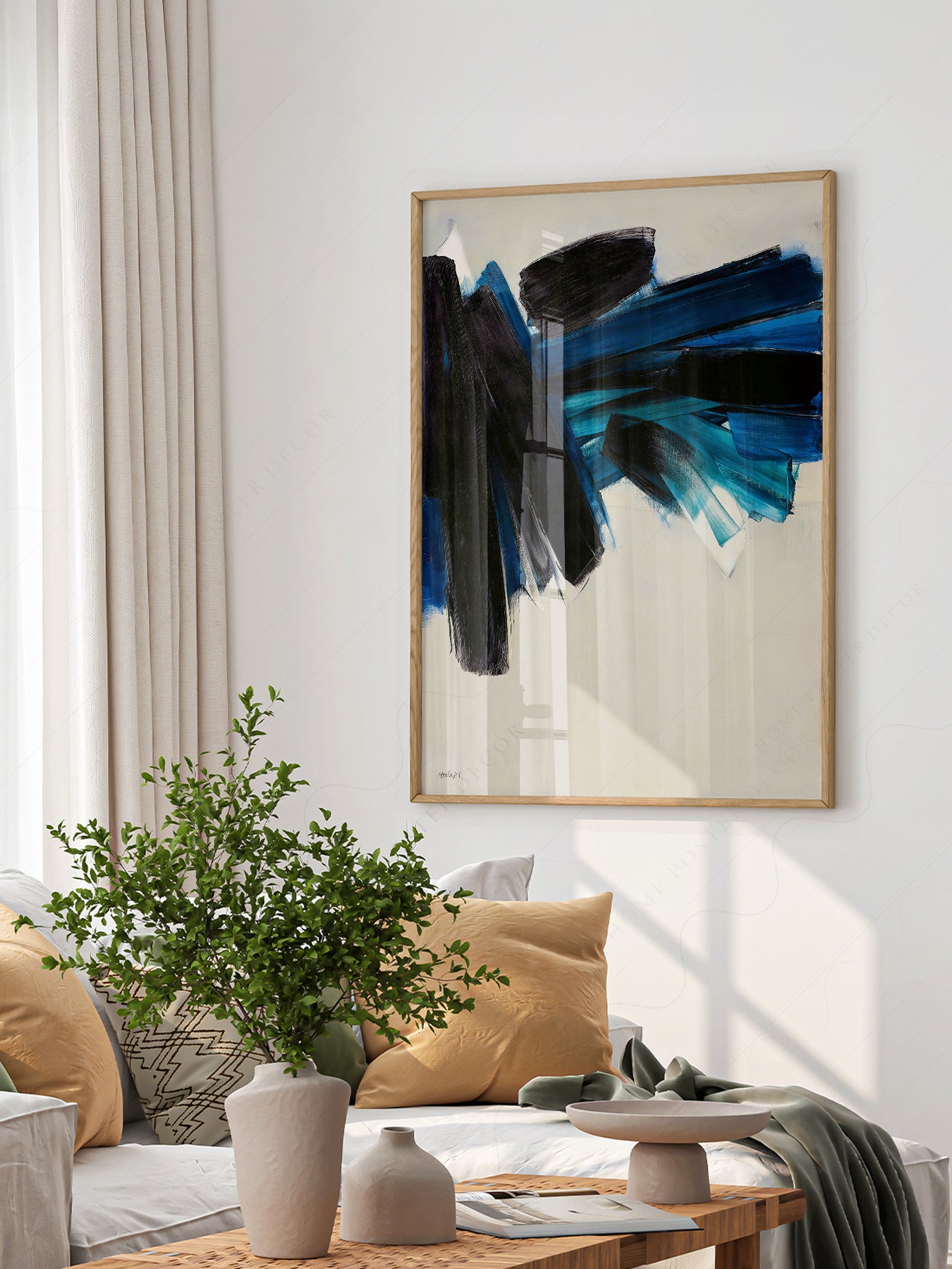 Close-up of Pierre Soulages Abstract archival print on Premium Matte Paper