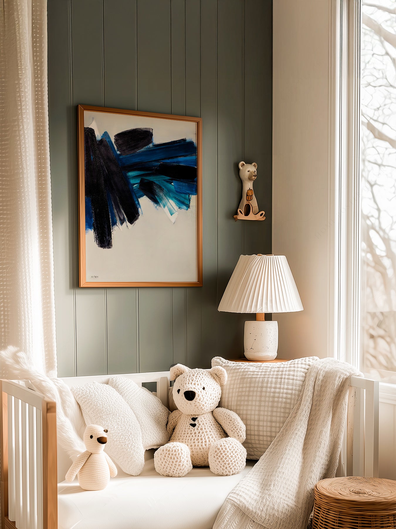 Pierre Soulages Abstract Art Print – Blue Black Modern Wall Art Poster