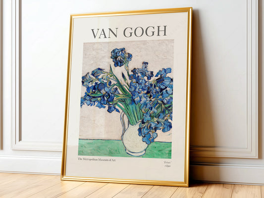 Van Gogh Poster, Irises in a White Vase
