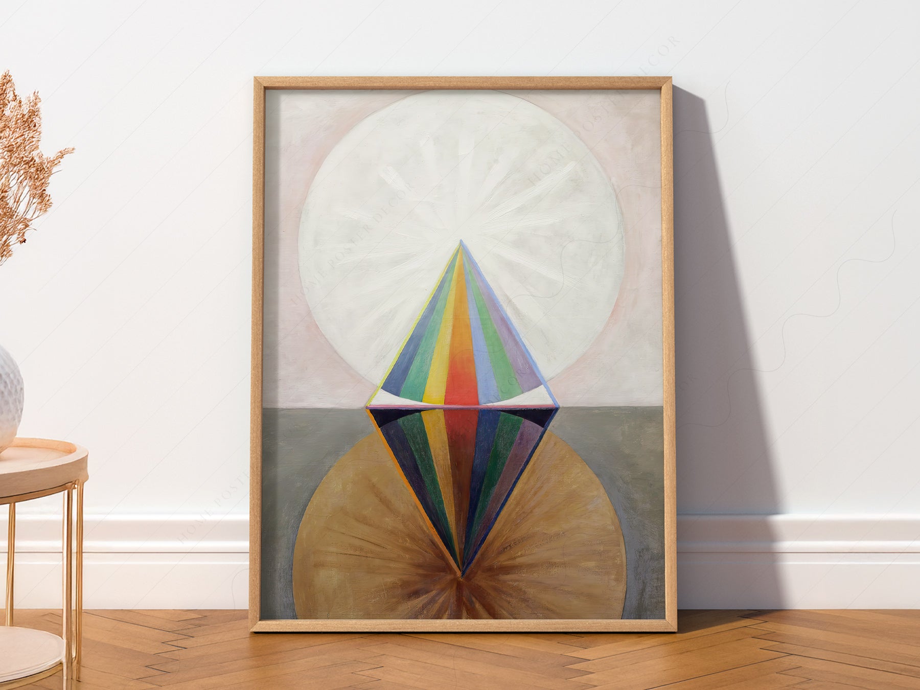 Hilma af Klint Altarpiece No 1 Group X in a light-filled Japandi-inspired living space