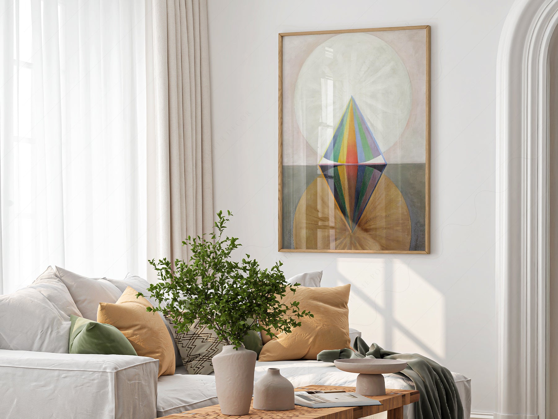 Hilma af Klint Altarpiece No 1 Group X print on 100% Cotton Matte Paper – texture detail