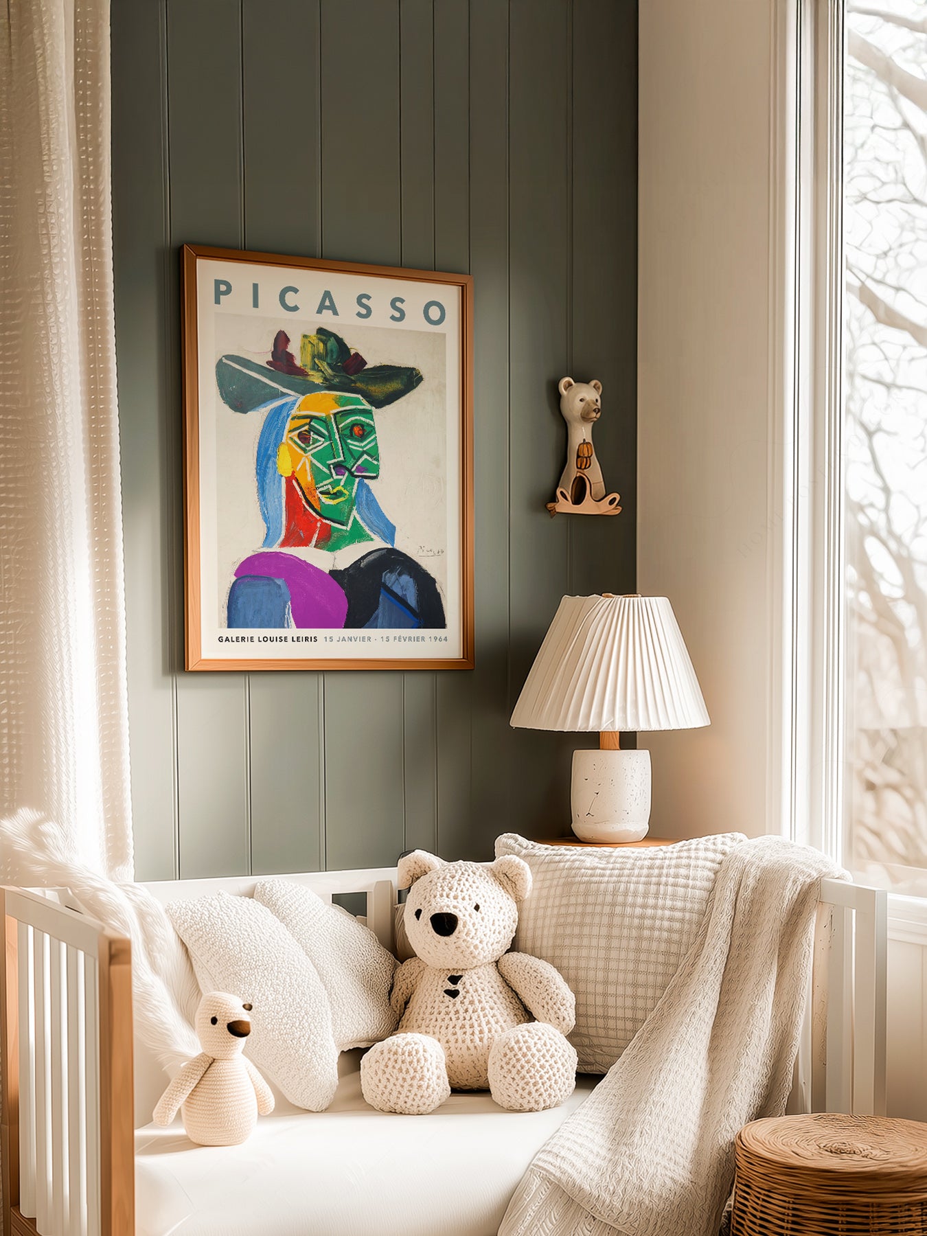 Pablo Picasso Portrait of Dora Maar in a light-filled Japandi-inspired living space