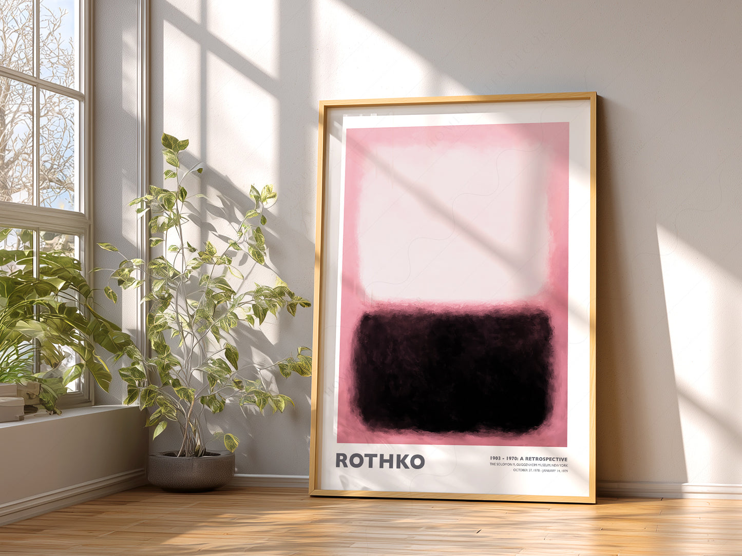 Mark Rothko wall art in a cozy home study or reading room