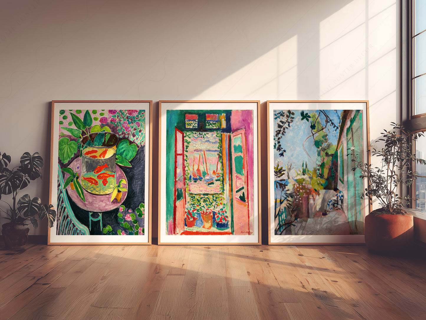 Henri Matisse, Set of 3 Prints, The Open Window, The Terrace, The Goldfish