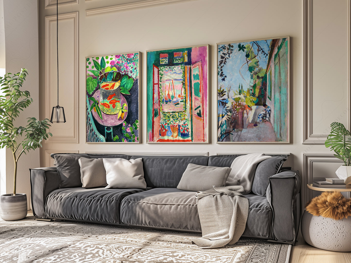 Henri Matisse, Set of 3 Prints, The Open Window, The Terrace, The Goldfish