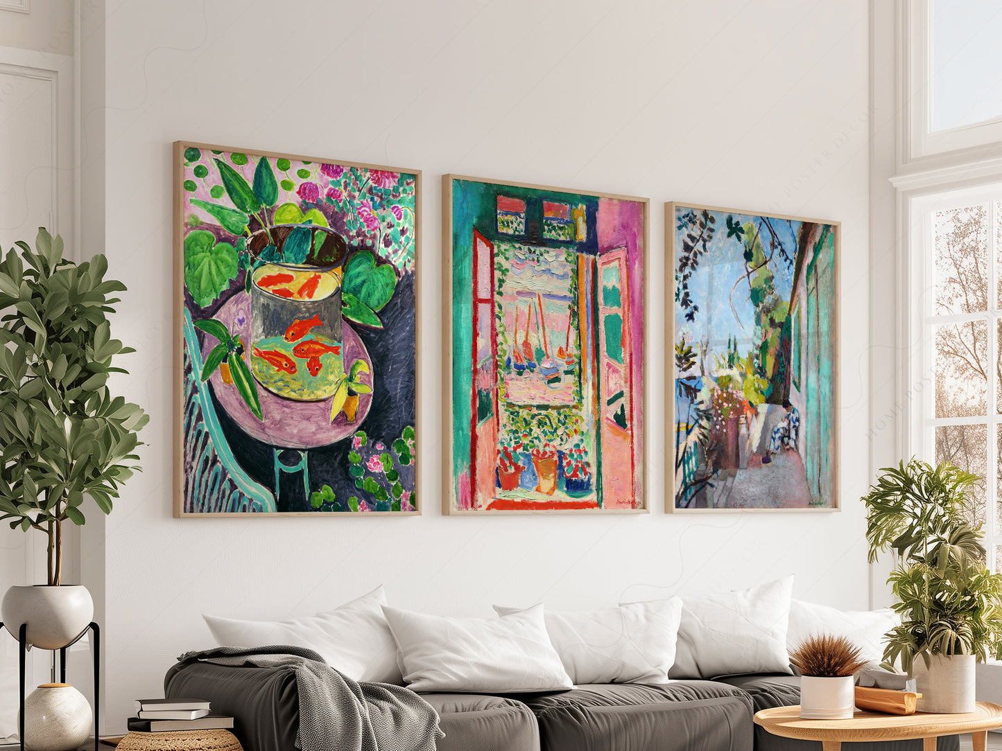 Henri Matisse, Set of 3 Prints, The Open Window, The Terrace, The Goldfish