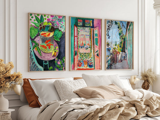 Henri Matisse, Set of 3 Prints, The Open Window, The Terrace, The Goldfish