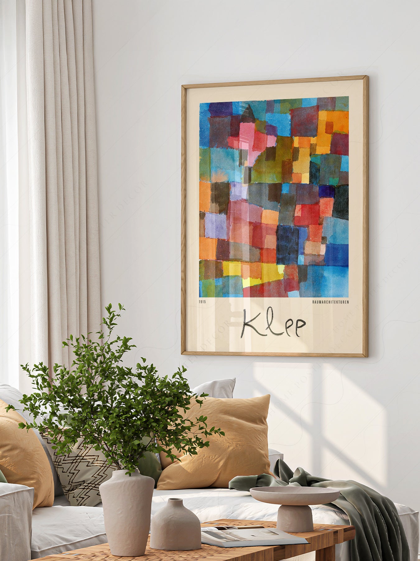 Close-up of Paul Klee Raumarchitekturen archival print on Premium Matte Paper