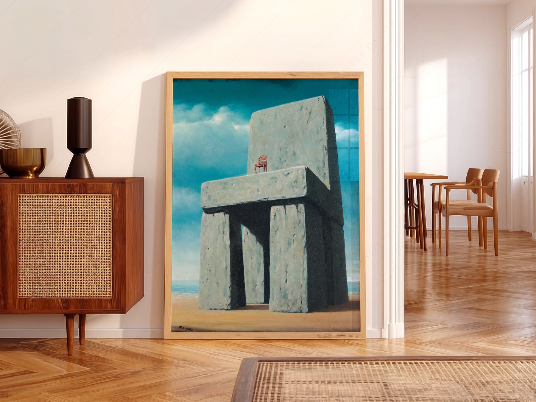 René Magritte The Legend of the print on 100% Cotton Matte Paper – texture detail