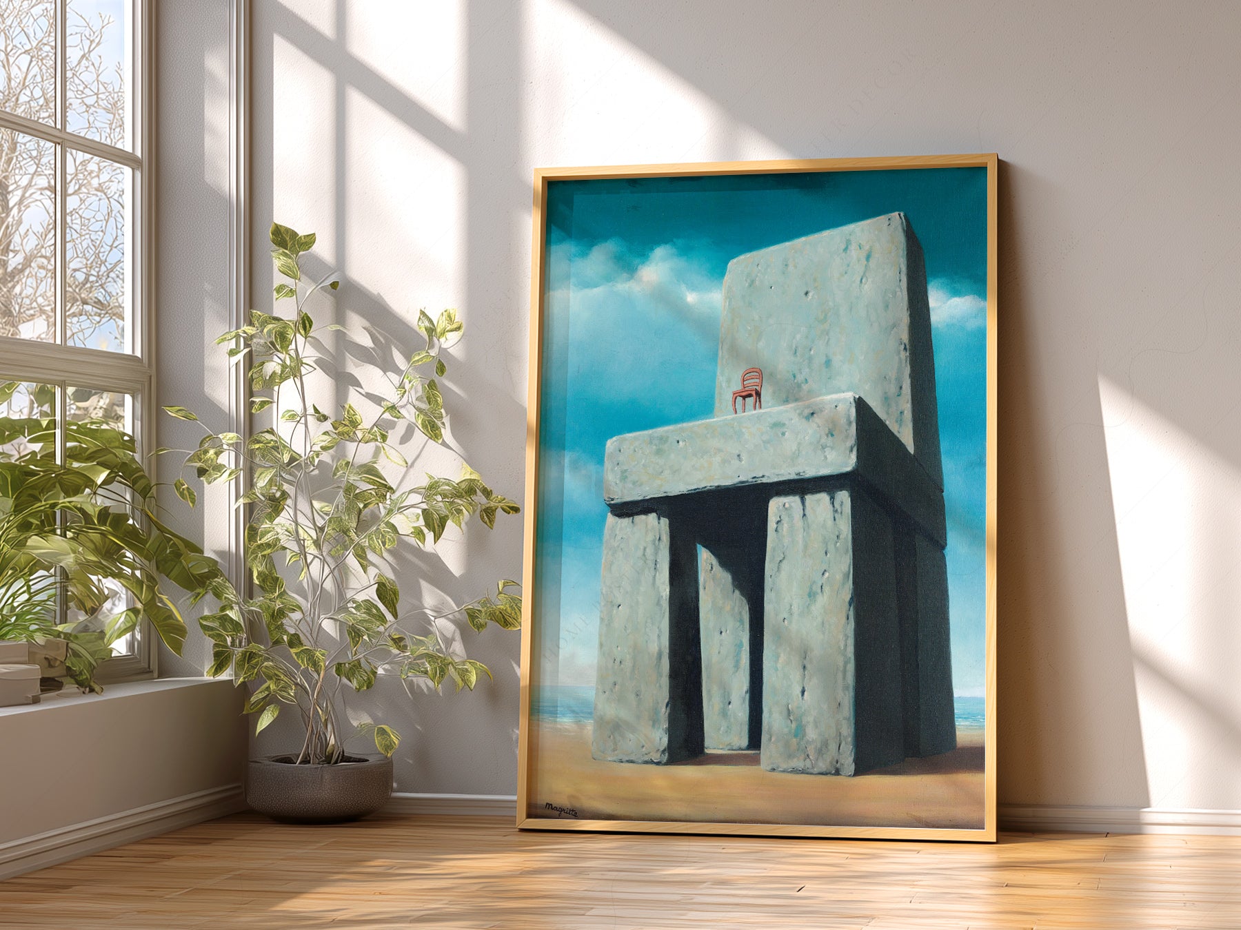 Gallery wall featuring René Magritte The Legend of the fine art print