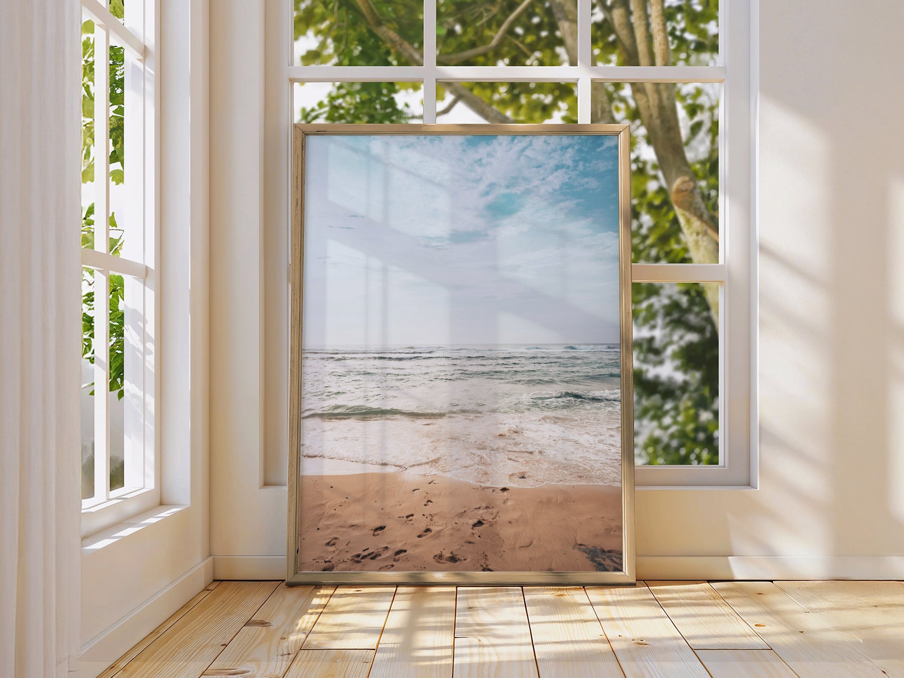 Gallery wall featuring Coastal Serenity Beach Photography photography print