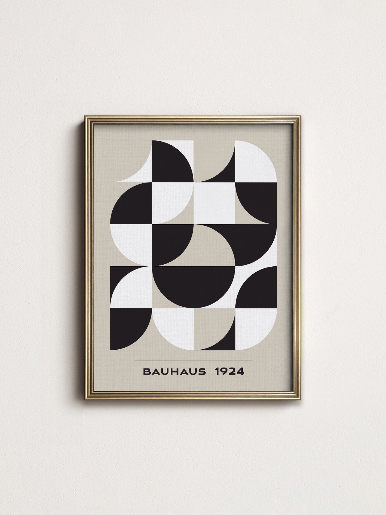 Bauhaus 1924 Geometric Art Print – Mid-Century Modern Wall Decor
