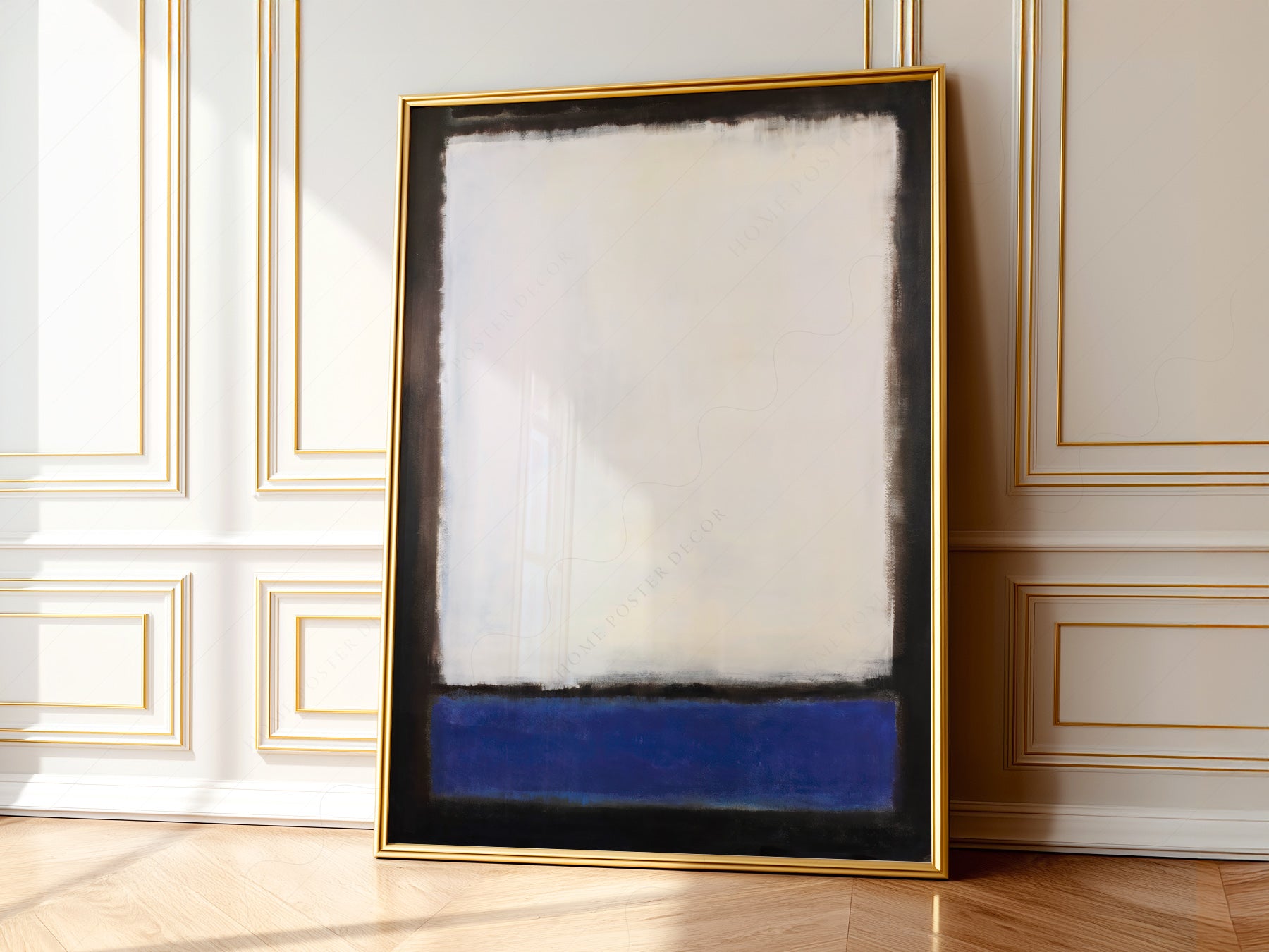 Mark Rothko Untitled Blue and White in a light-filled Japandi-inspired living space