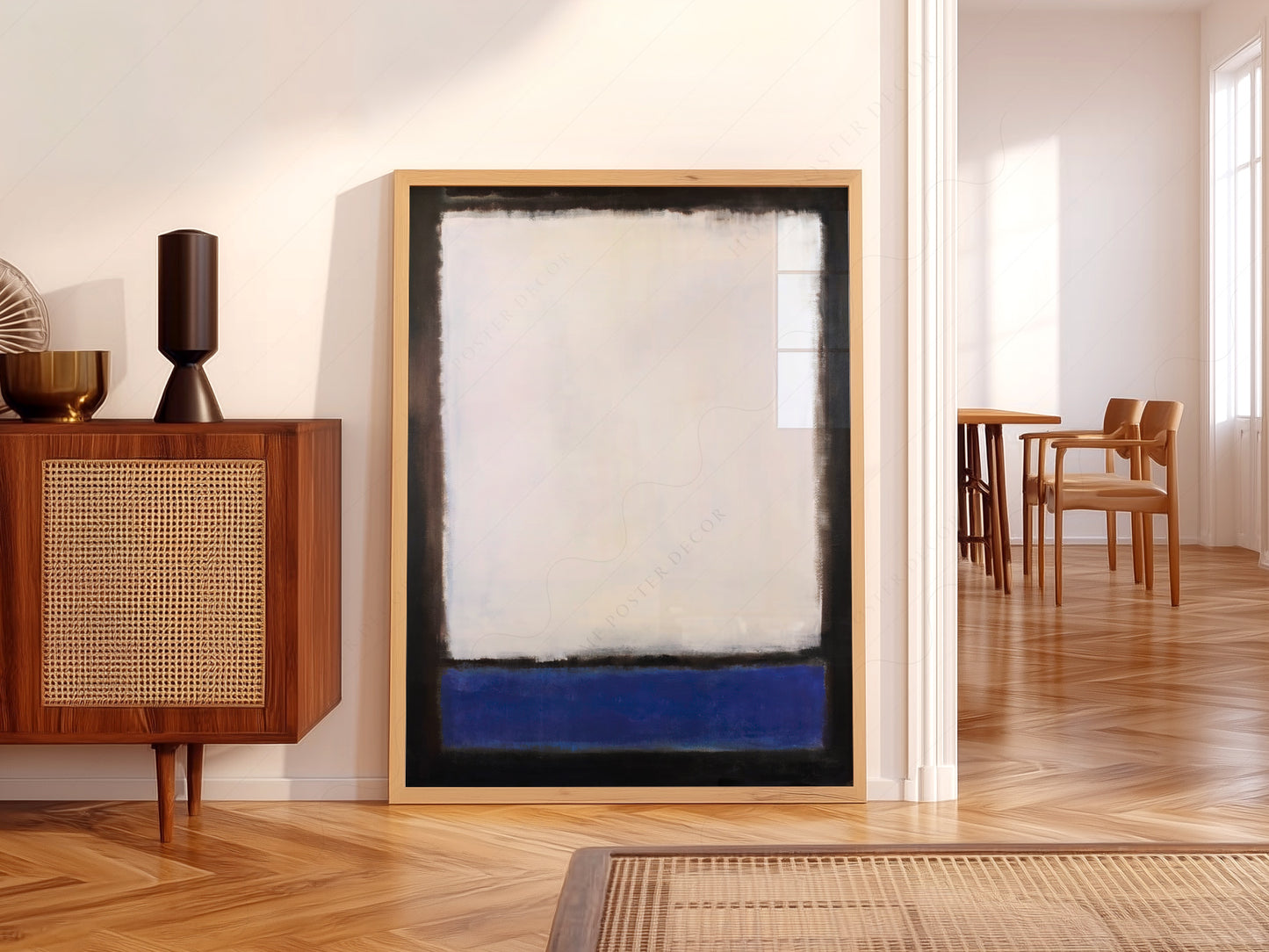 Mark Rothko Untitled Blue and White print on 100% Cotton Matte Paper – texture detail