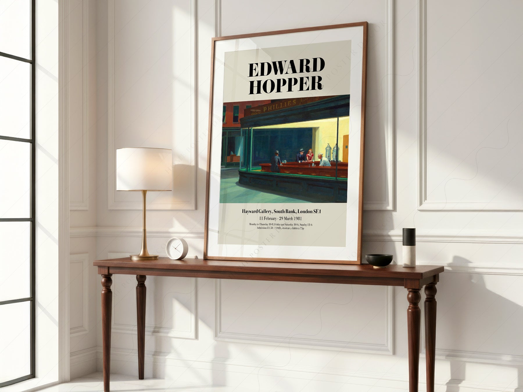 Close-up of Edward Hopper Nighthawks Exhibition archival print on Premium Matte Paper