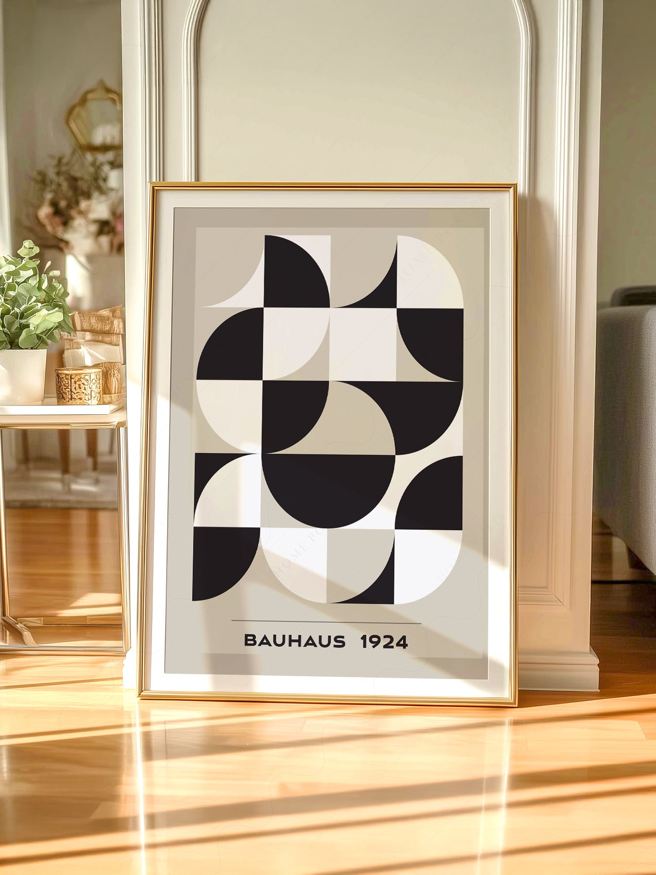 Gallery wall featuring Bauhaus 1924 Geometric fine art print