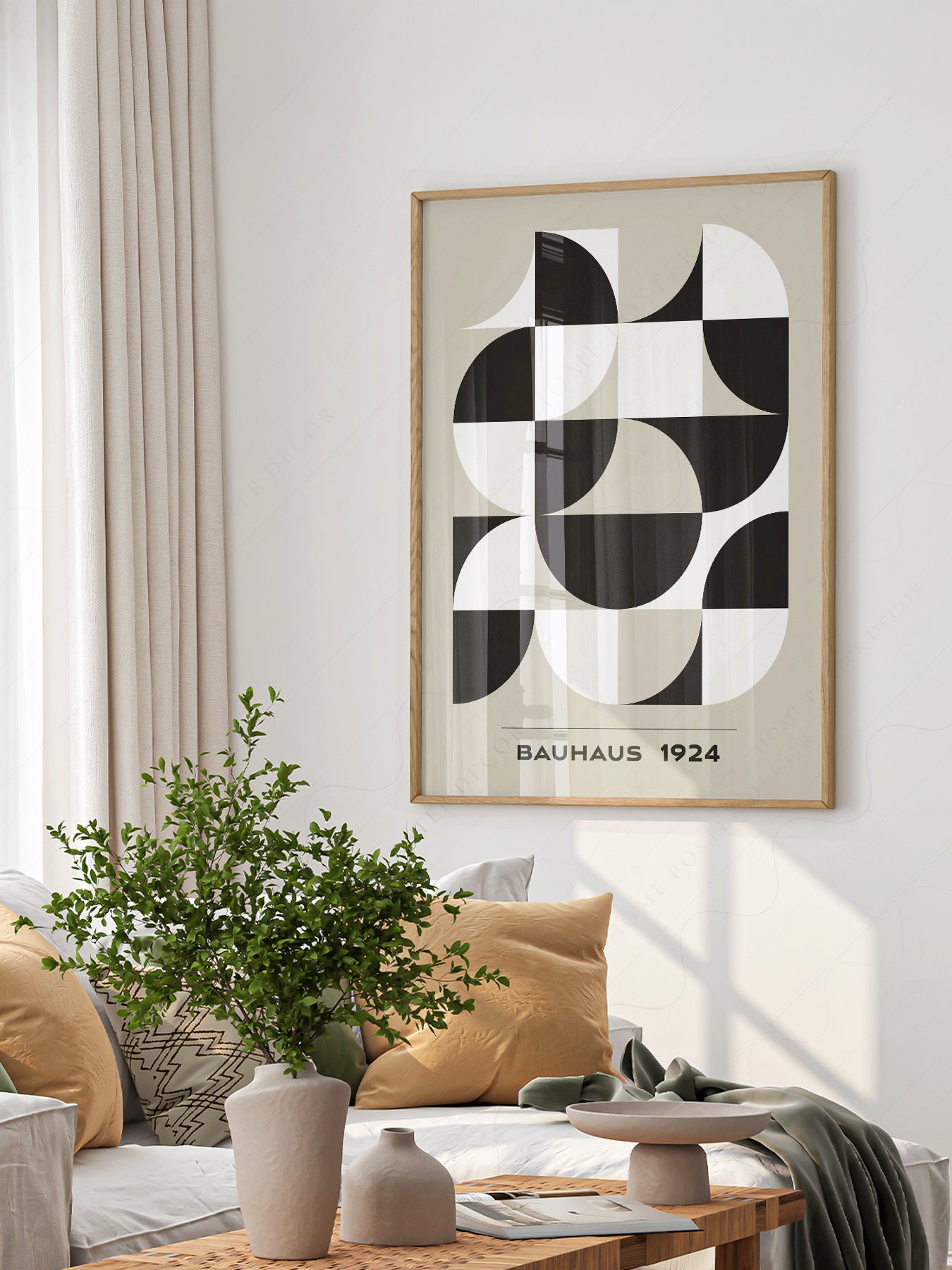 Close-up of Bauhaus 1924 Geometric archival print on Premium Matte Paper