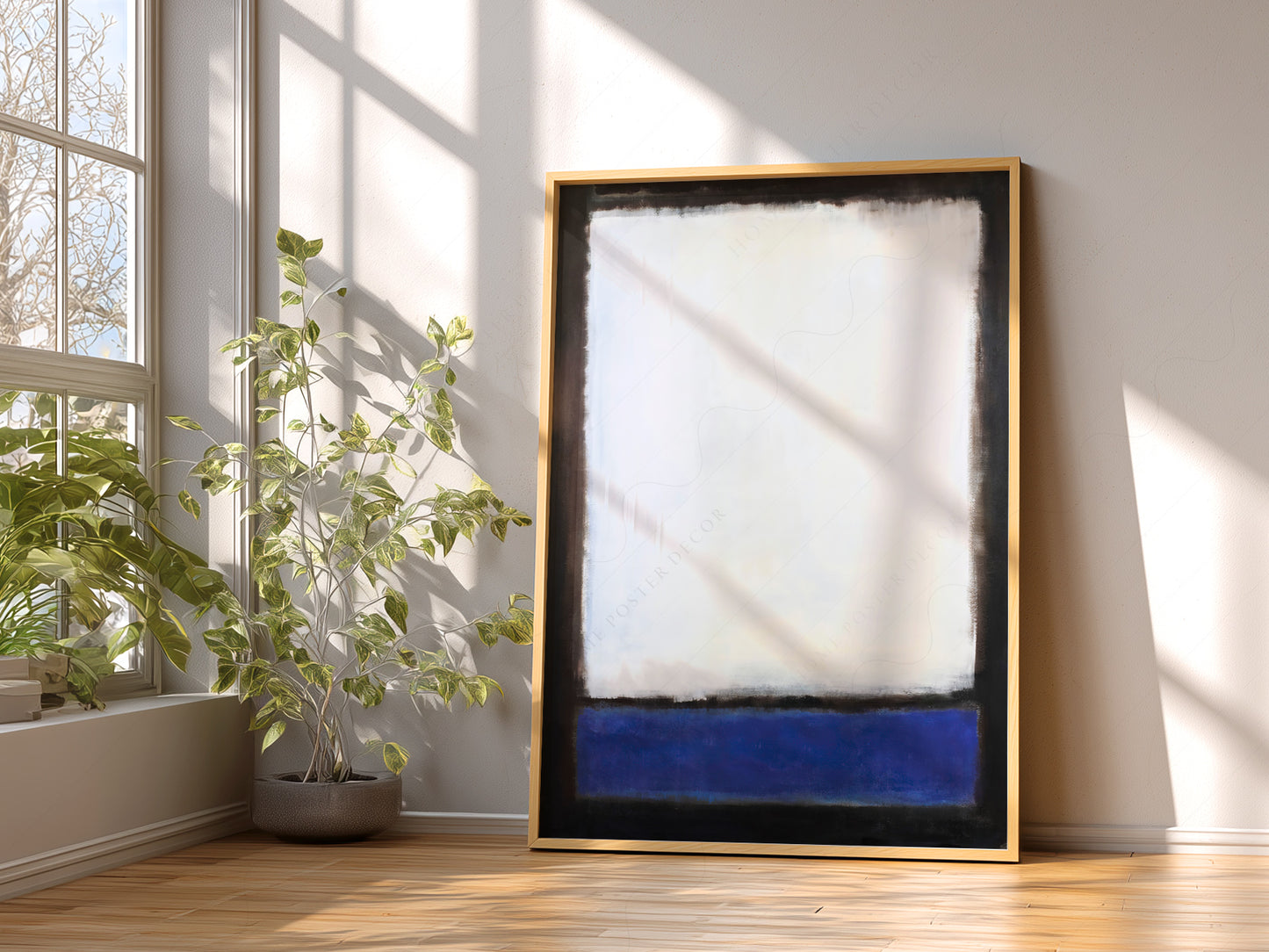 Mark Rothko wall art in a cozy home study or reading room