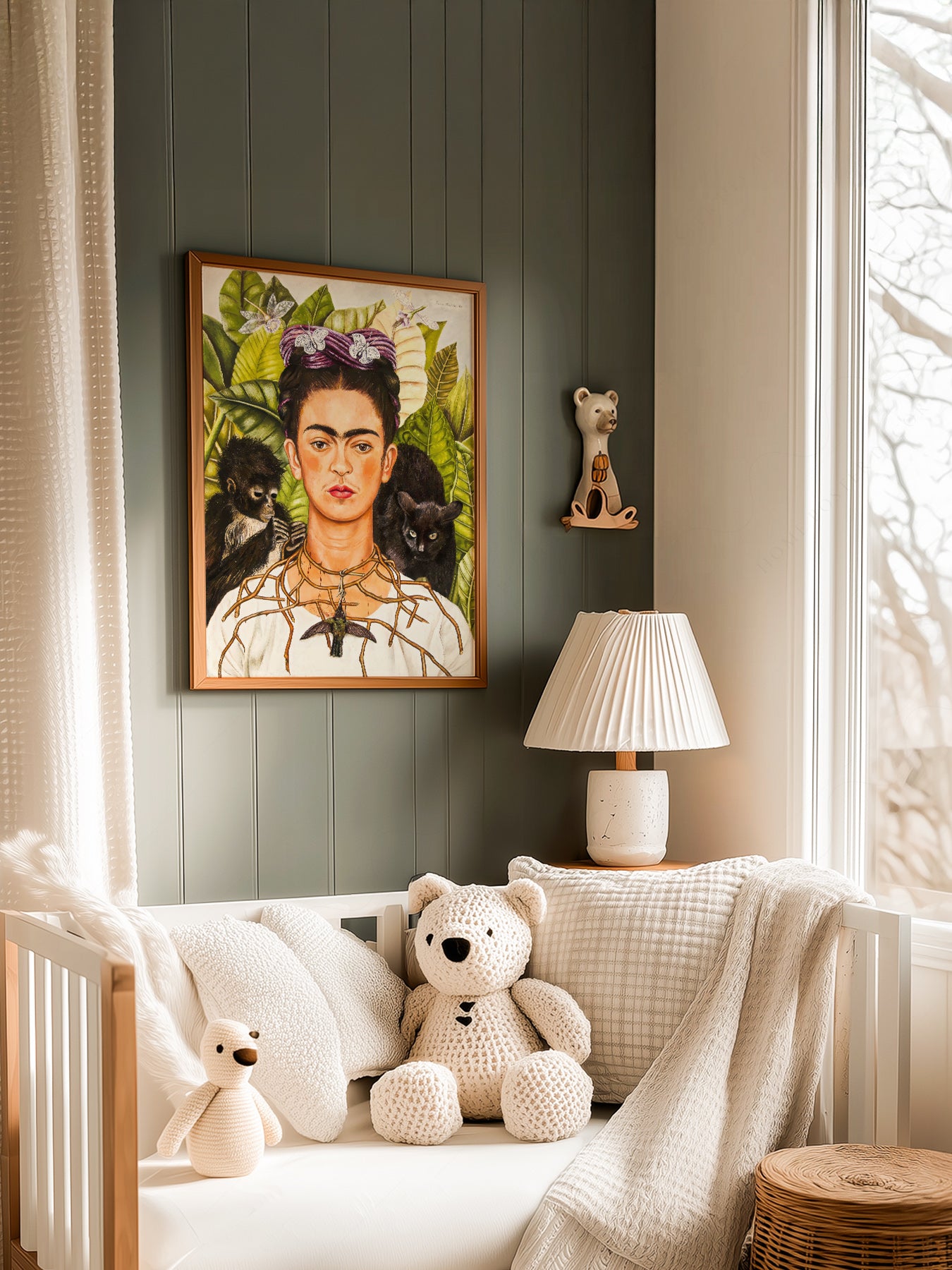 Frida Kahlo Self-Portrait with Thorn Necklace Print – high quality art print