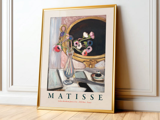 Matisse Poster, Anemones with Black Mirror, Anémones au Miroir Noir