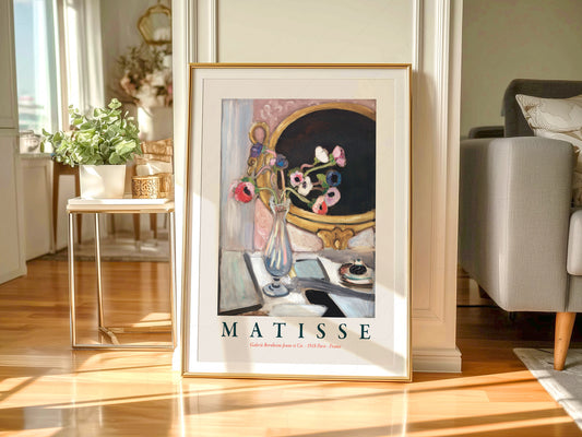 Matisse Poster, Anemones with Black Mirror, Anémones au Miroir Noir