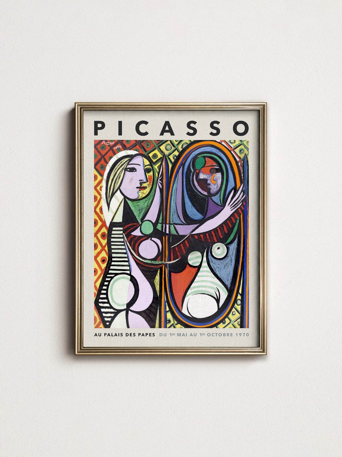 Multiple size options for Pablo Picasso Girl Before a Mirror wall art print display
