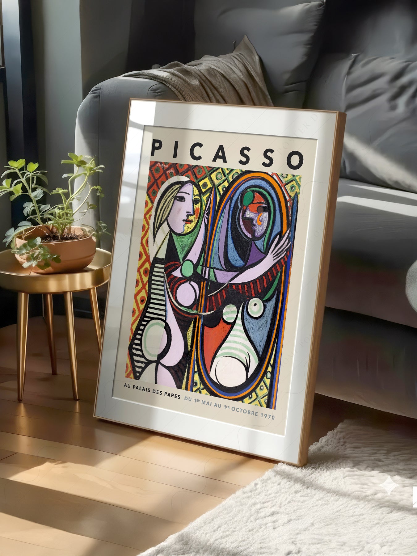 Pablo Picasso Girl Before a Mirror print on 100% Cotton Matte Paper – texture detail