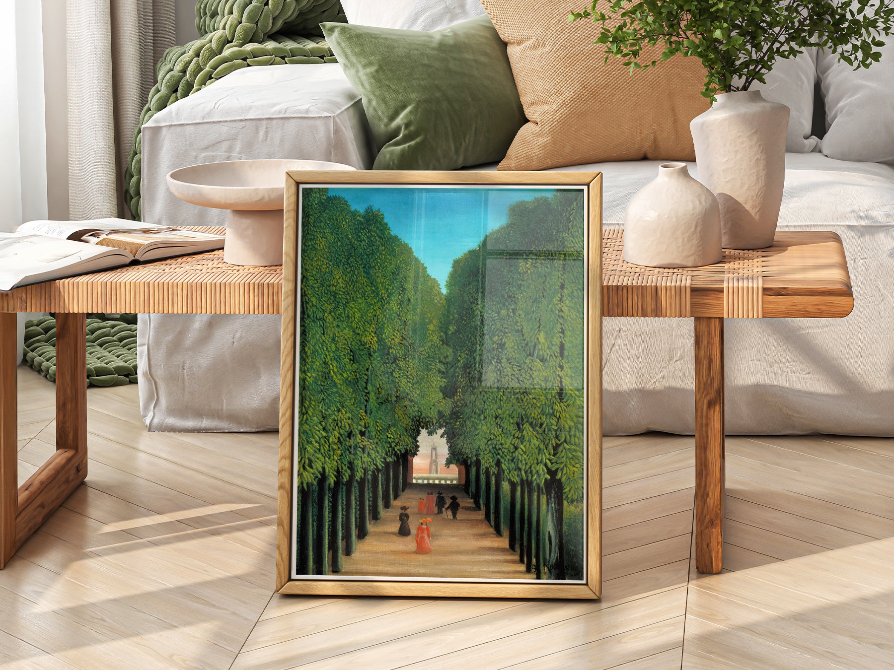 Close-up of Henri Rousseau The Avenue in the Park archival print on Premium Matte Paper