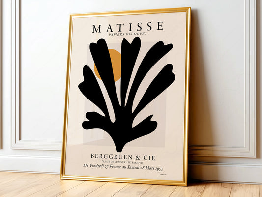 Henri Matisse, The Cut-outs Prints, Black beige and orange colors