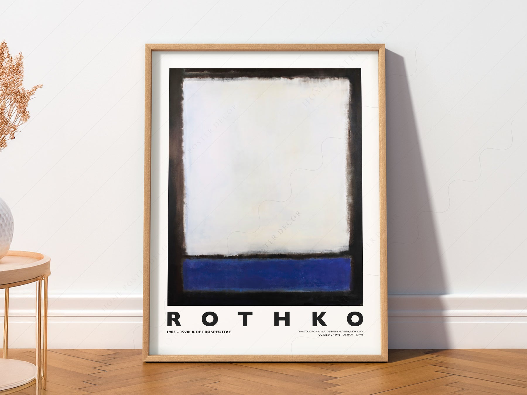 Mark Rothko Untitled Blue and White in a light-filled Japandi-inspired living space