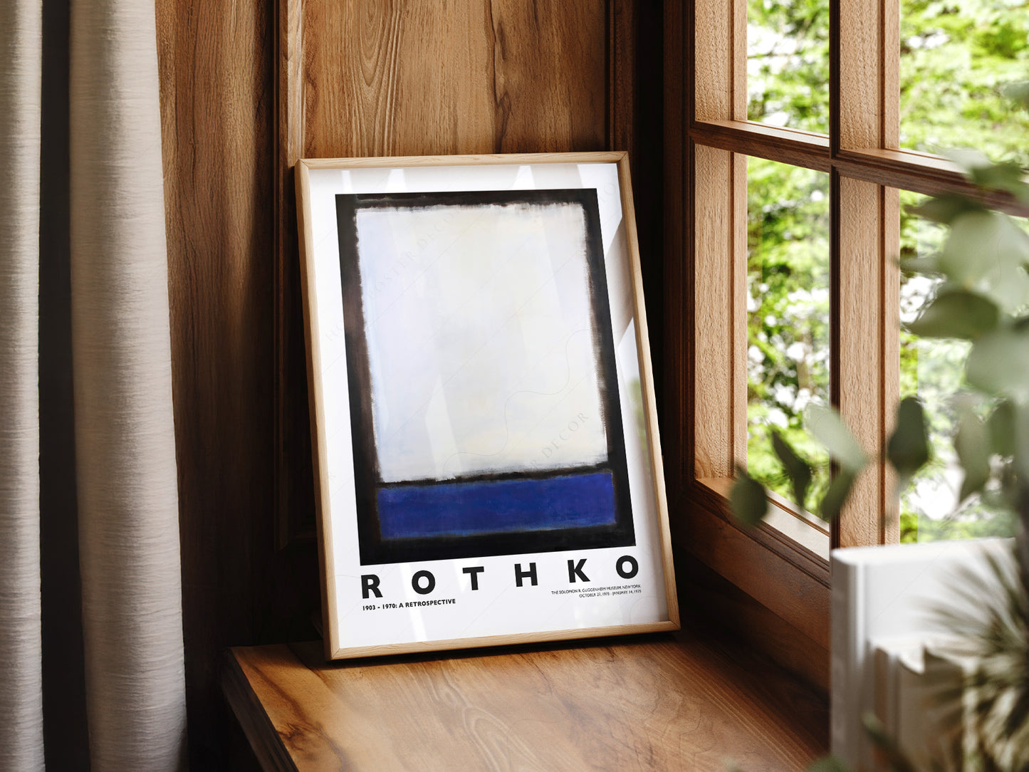 Mark Rothko wall art in a cozy home study or reading room