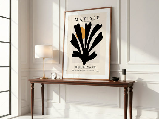 Henri Matisse, The Cut-outs Prints, Black beige and orange colors