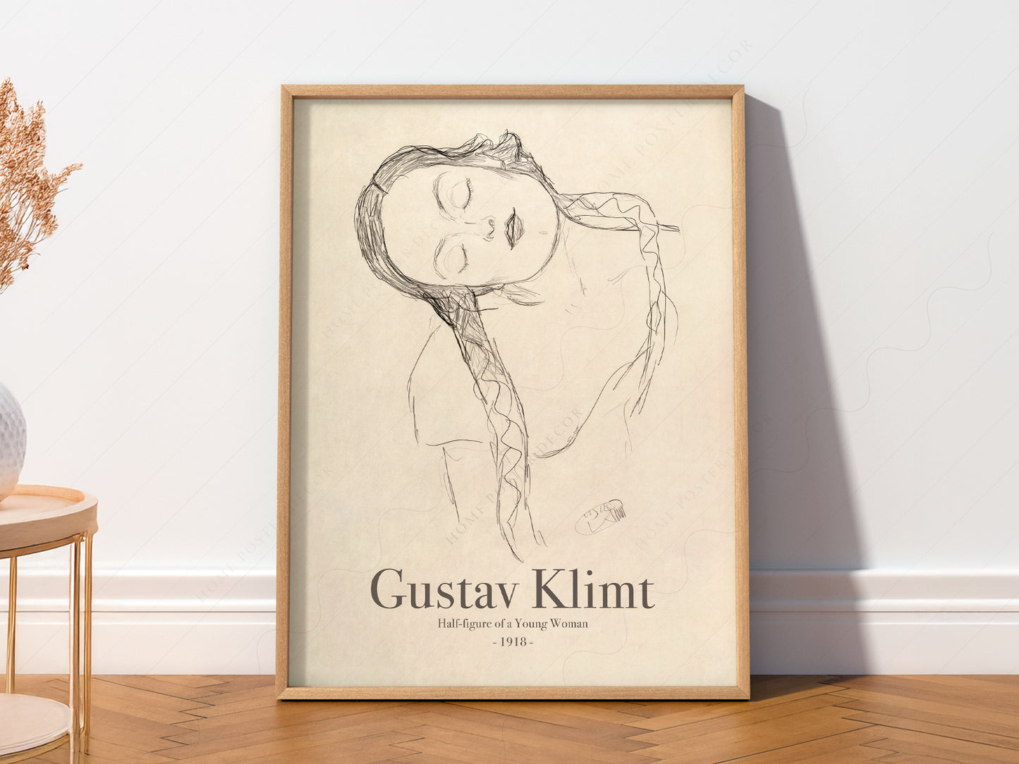 Gustav Klimt Print, Half-figure of a Young Woman, Fine Art Print