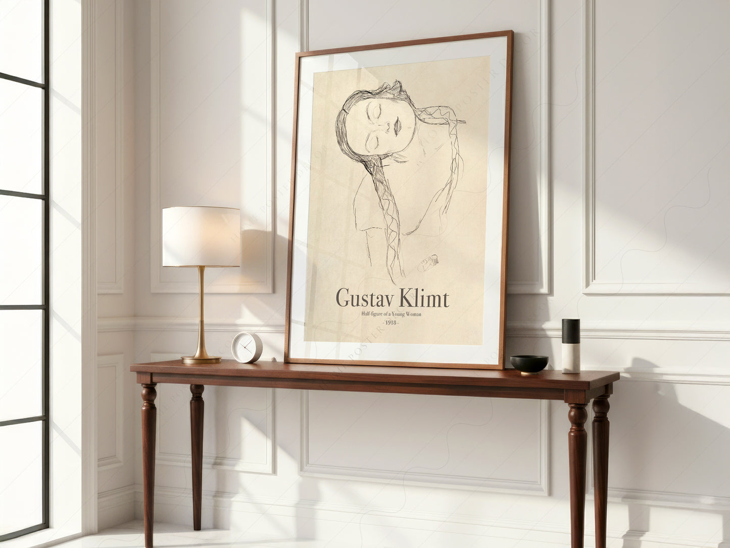 Gustav Klimt Print, Half-figure of a Young Woman, Fine Art Print