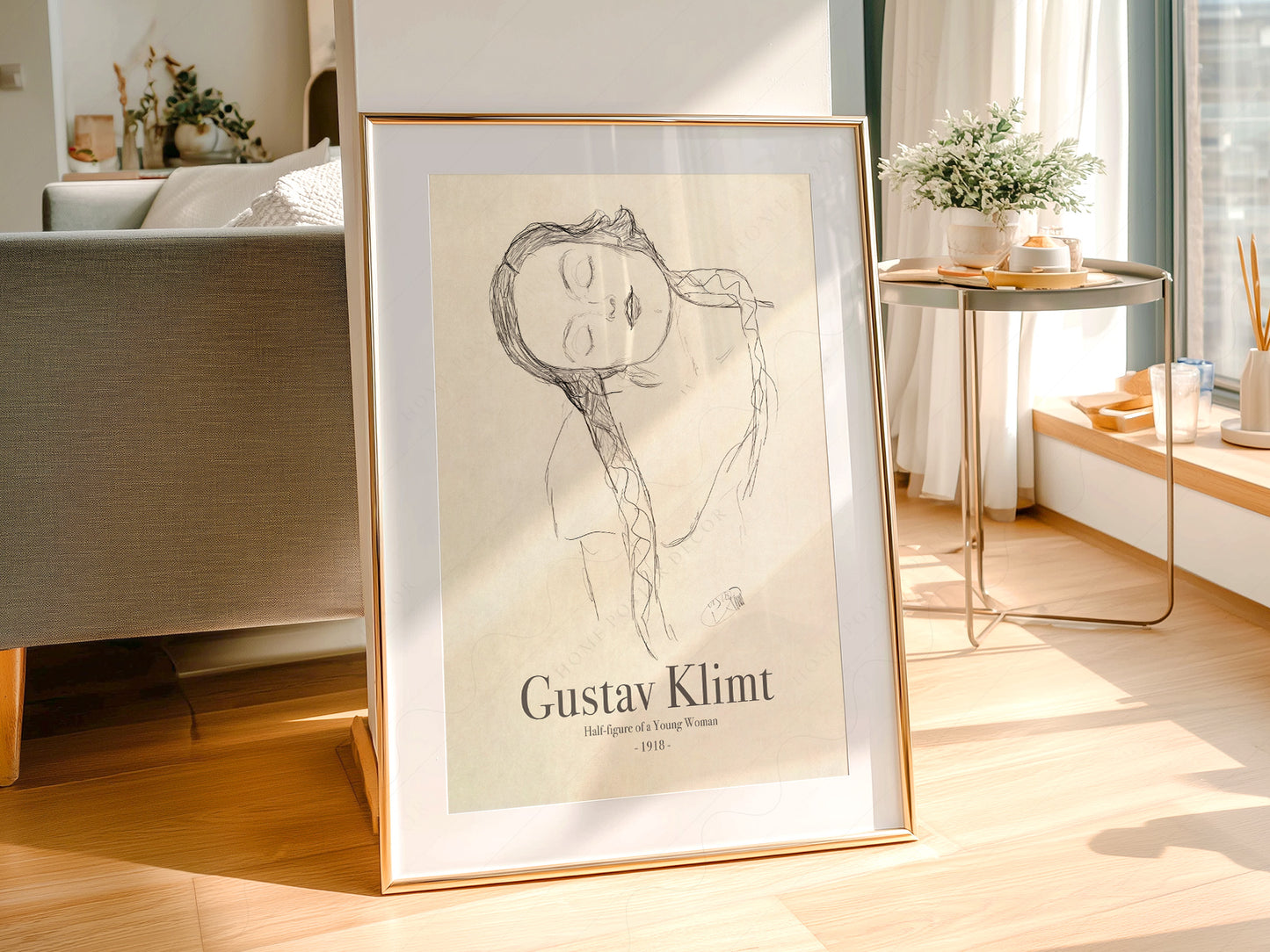 Gustav Klimt Print, Half-figure of a Young Woman, Fine Art Print