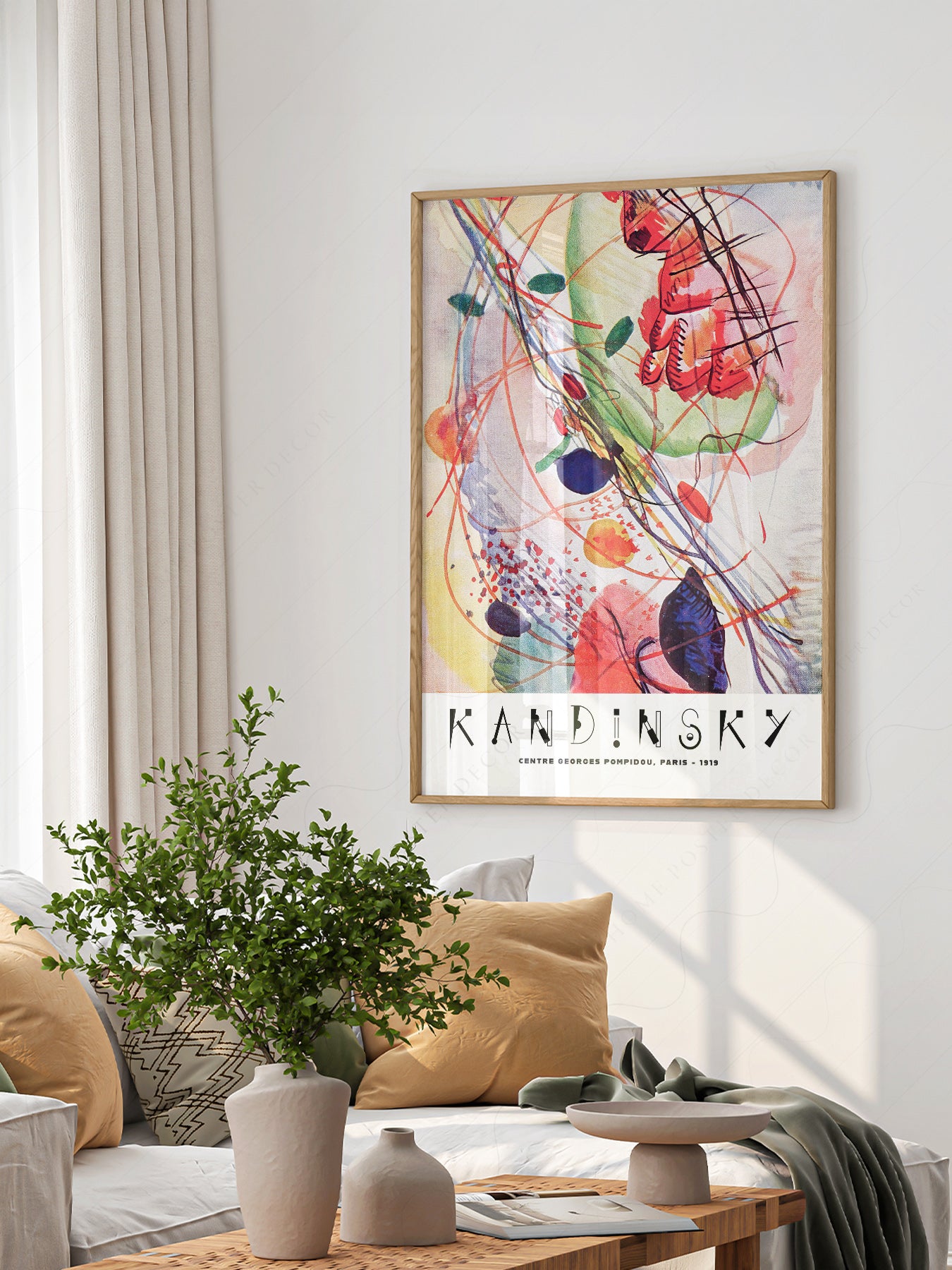 Close-up of Wassily Kandinsky Abstract archival print on Premium Matte Paper
