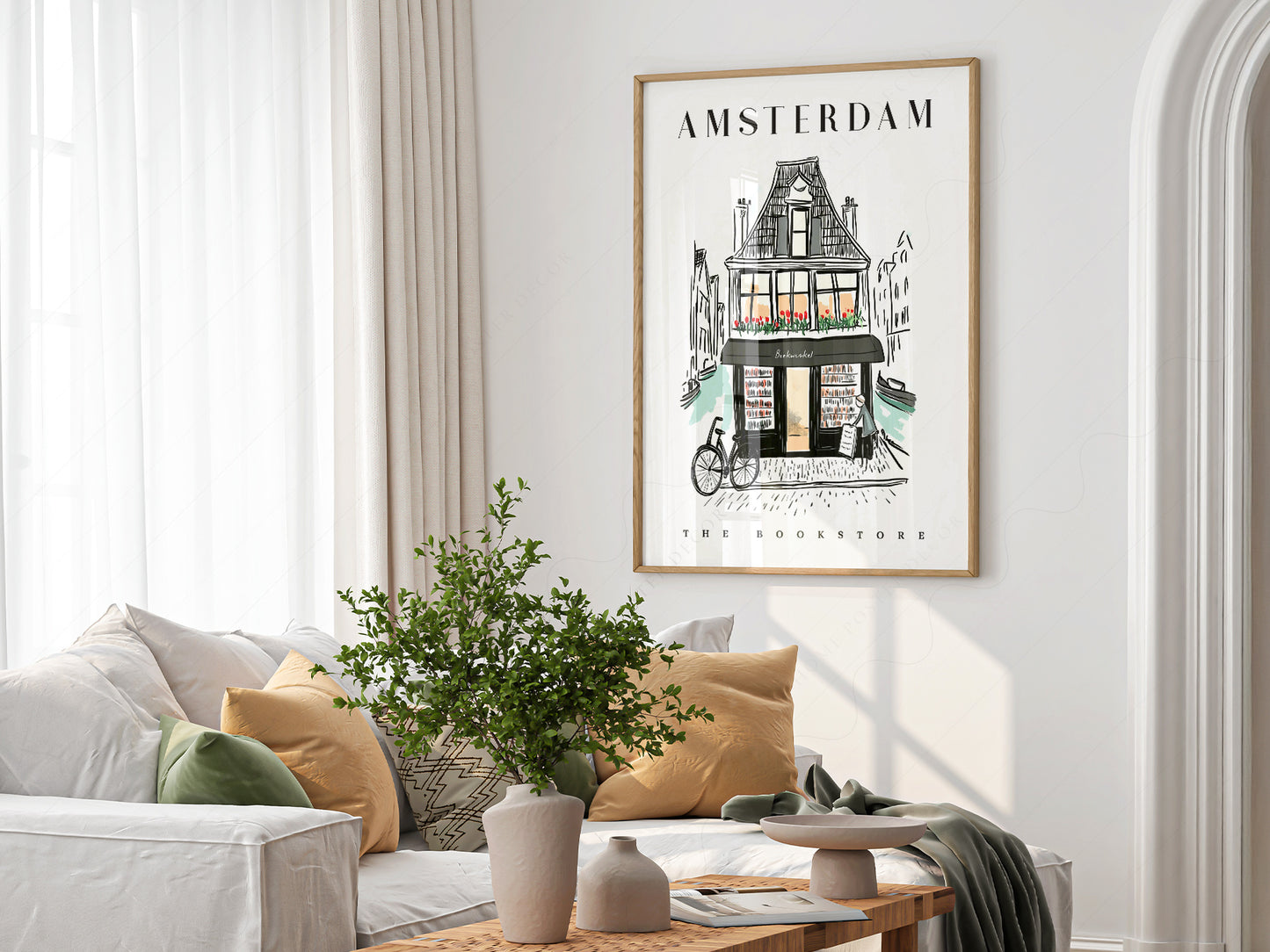 Amsterdam Bookstore print on 100% Cotton Matte Paper – texture detail