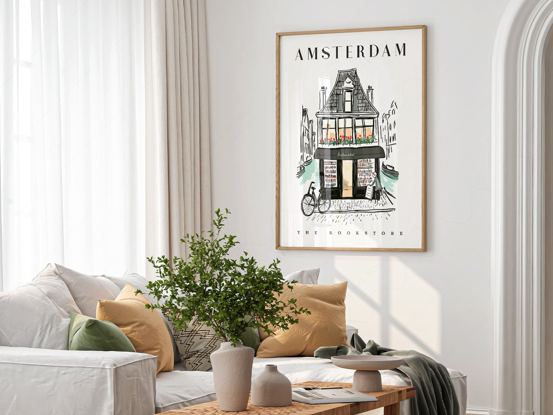 Amsterdam Bookstore print on 100% Cotton Matte Paper – texture detail