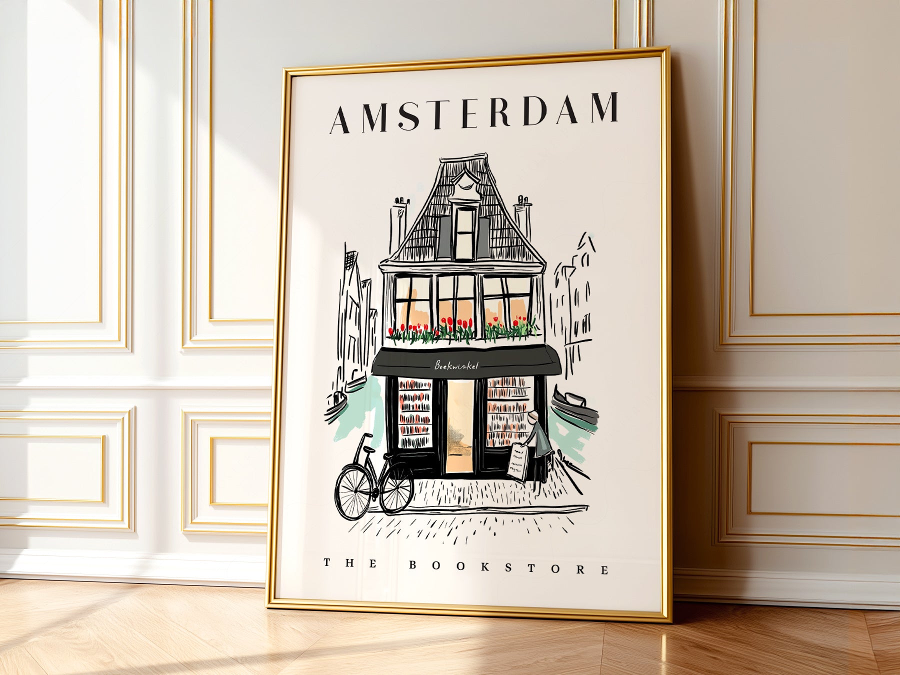 Gift-ready Amsterdam Bookstore fine art print – museum quality