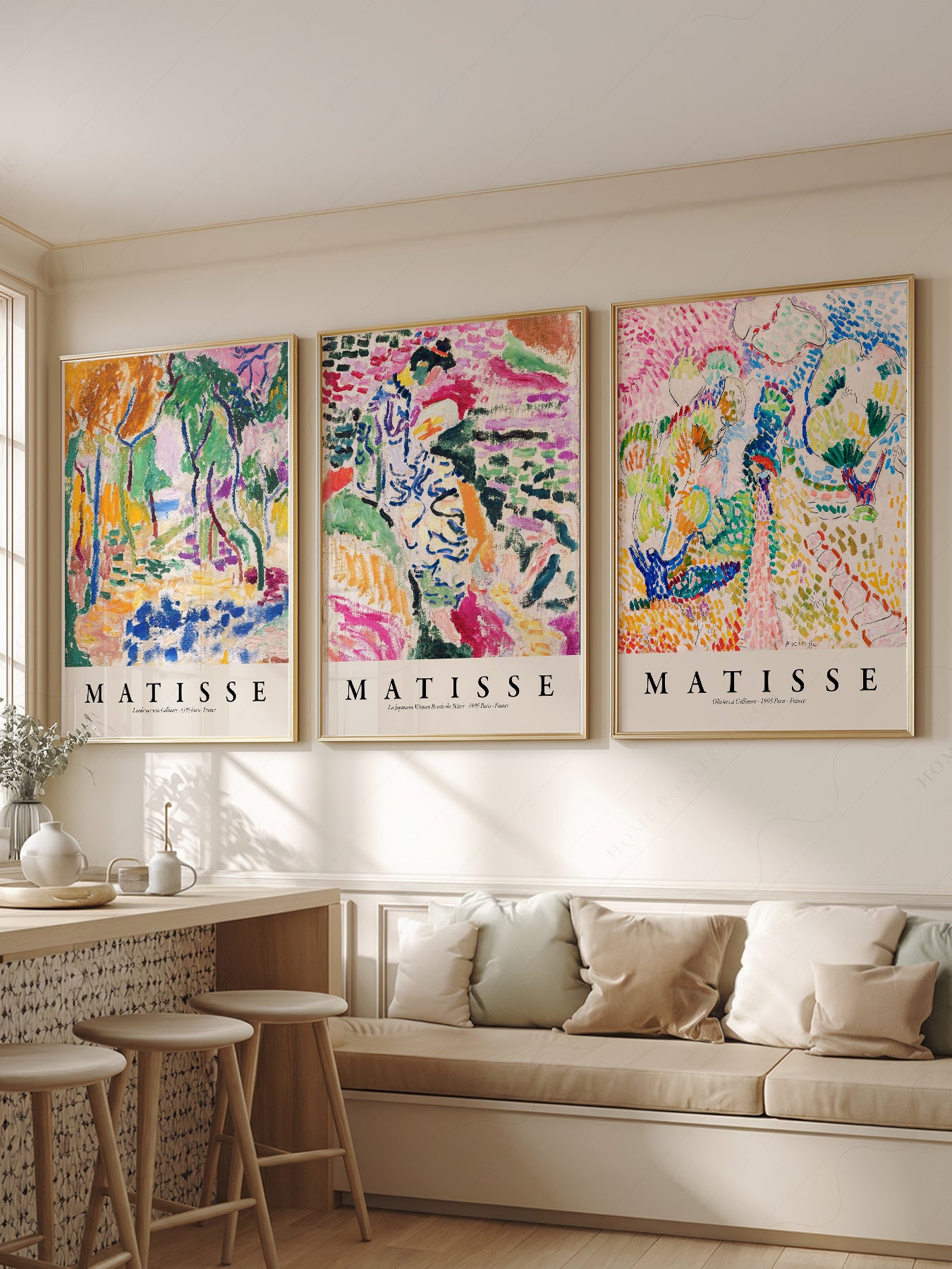 Henri Matisse Gallery Wall Set of 3 Prints – Colorful – fine art print wall decor