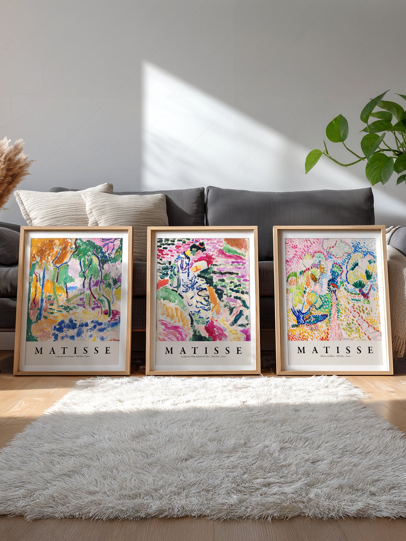 Henri Matisse Gallery Wall Set of 3 Prints – Colorful – gallery wall art poster