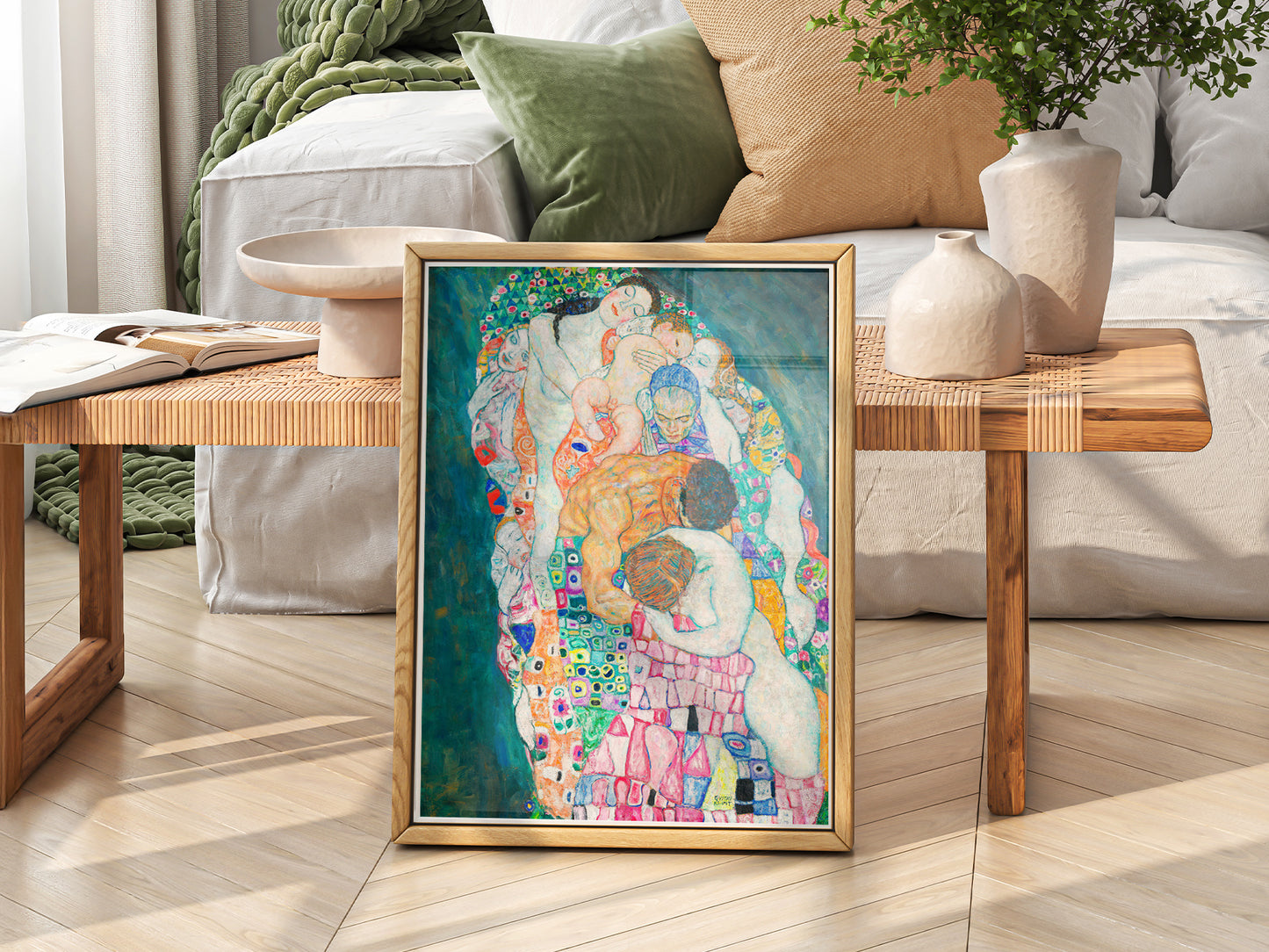 Gustav Klimt Print, Death and Life Painting, Fine Art Print