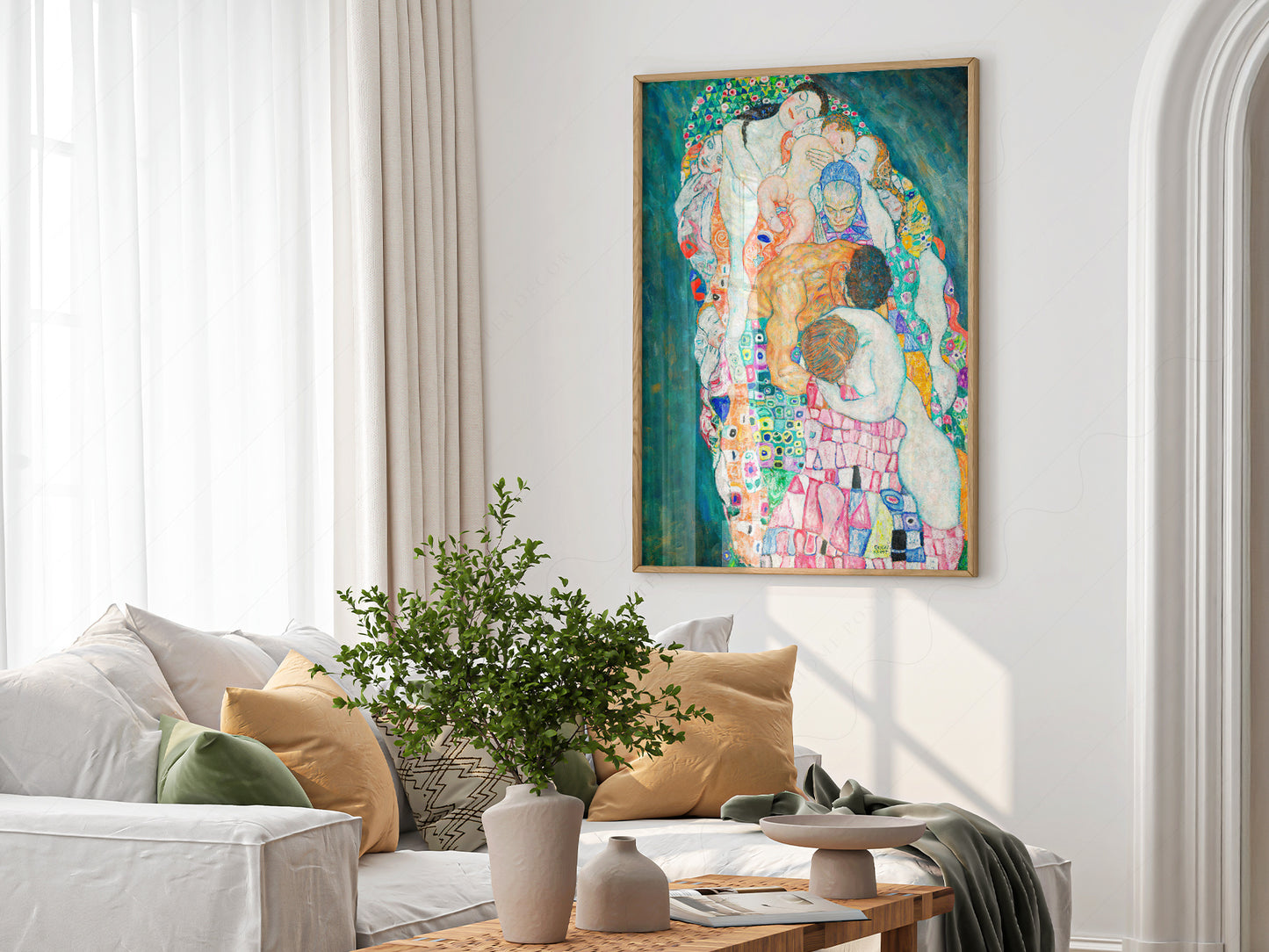 Gustav Klimt Print, Death and Life Painting, Fine Art Print